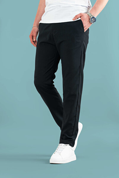 bombe Men's Slim Fit Ankle Length Fabric Pants