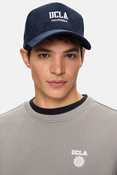 UCLA Valley Graphite Crew Neck Printed Standard Fit Men's Sweatshirt