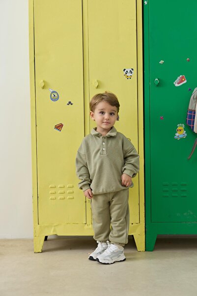 Tics Polo Neck Sweat Set - Mold Green