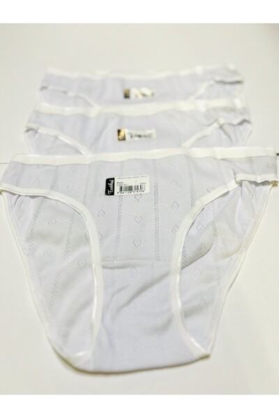 Tutku Kadın Jakarlı Bikini Külot %100 Pamuk 3'lü