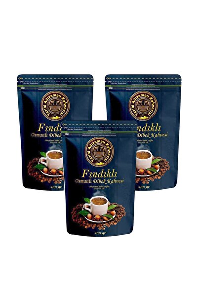 Tarihi Adıyaman Kahvecisi قهوة ديبك العثمانية بالبندق 200 جرام × 3 قطع