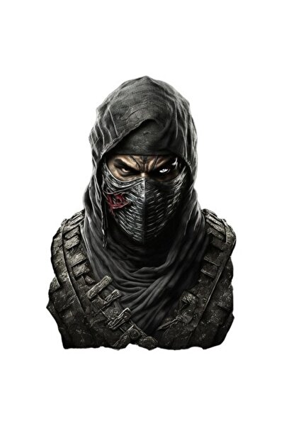 OEM Autocolant - Fighter/Warrior Gamer, Angry, cu bordură albă, vinil PVC, 28 cm