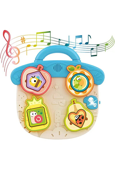 huanger Jucării interactive pentru bebeluși - Tablă interactivă pentru bebeluși, albastră, 18 luni+