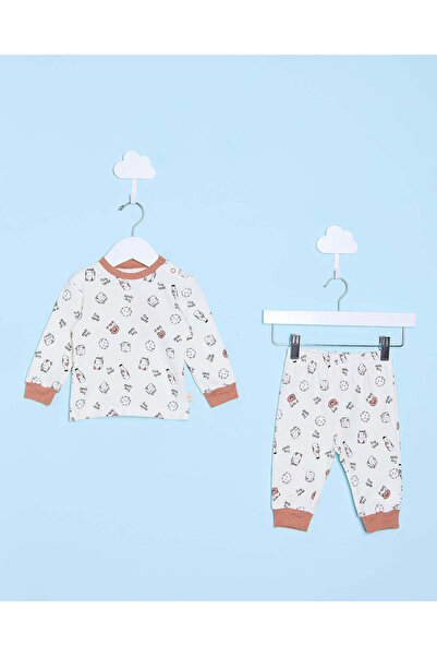 REDTAG طقم ملابس نوم بيج للأطفال (قطعتين)