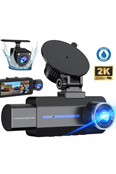 AMYMAT J07 2K UHD Dual-Lens Car DVR with Touch Screen — Front-Rear Recording, Night Vision, Parkin
