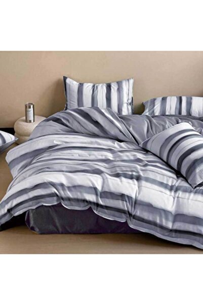 Patul Lenjerie de Pat, Bumbac Satinat, Pucioasa, 2 Persoane, Pat Dublu, 4 Piese