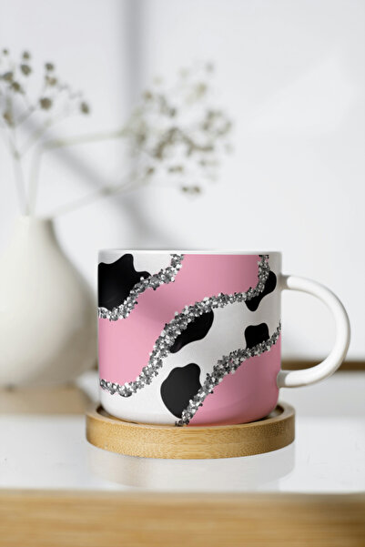 EYBaskı Tasarım Colorful Leopard Printed Porcelain Mug