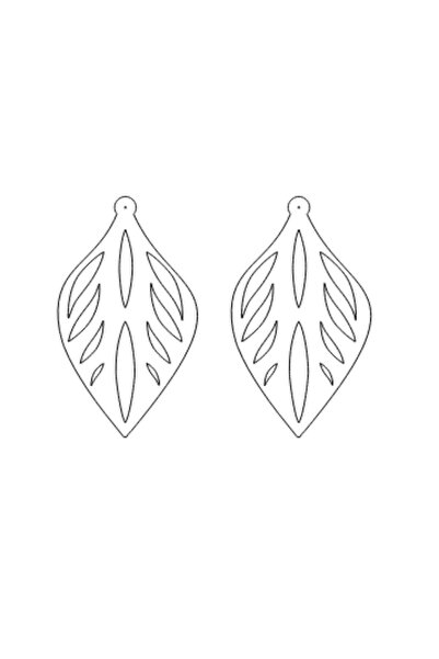 soonaksesuar White Reflective Drop Earrings, Stylish Design Laser Cut Earrings - Apbj026