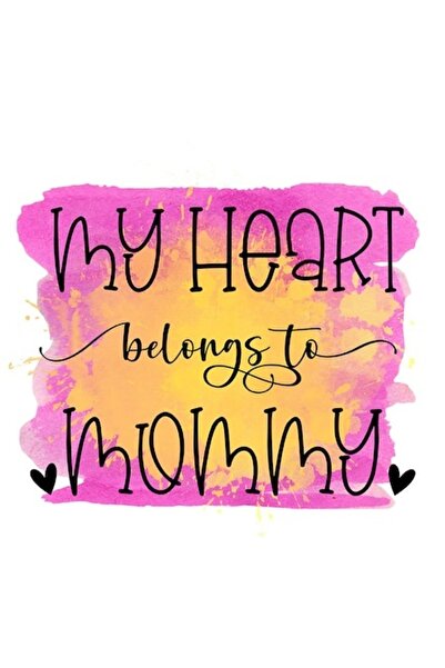 OEM Αυτοκόλλητο «Η καρδιά μου ανήκει στη μαμά» – PVC βινύλιο, λευκό περίγραμμ...