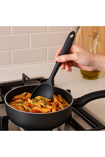 ceviz home züccaciye tekstil ltd şirketi Heat Resistant Silicone Cooking Spoon and Rice Spoon Set – Ergonomic Handle, Non-Stick Surface