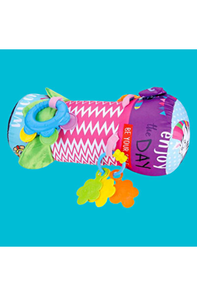 Krista Cylindrical activity pillow for babies, pink