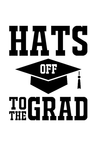 OEM Autocolant pentru șepcă de absolvire „Jos pălăria pentru absolvent”, vini...