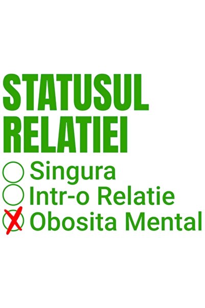 OEM Autocolant PVC amuzant de Ziua Îndrăgostiților cu „Starea relației”, 23 cm