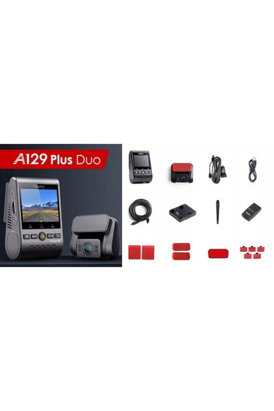 Viofo A129 Plus Duo-G Dash Camera DVR, 1600P front + 1080P rear, GPS, Wi-Fi