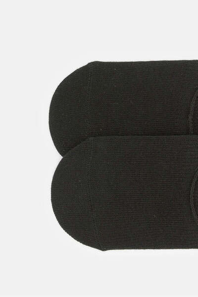 REDTAG Senior Boys Black Invisible Socks Set (Pack Of 2)