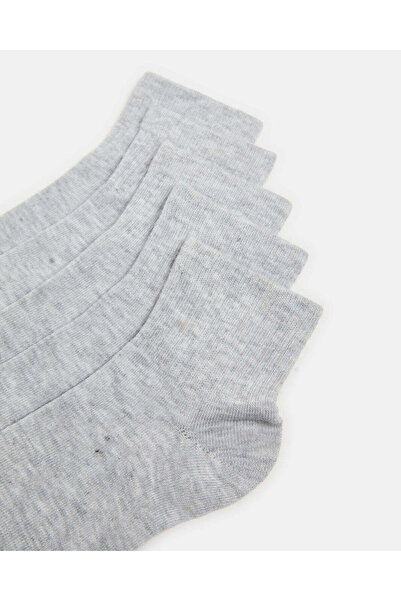 REDTAG Senior Boys Grey High Ankle Length Socks (5 Pairs)