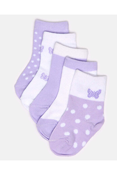 REDTAG جوارب طويلة متنوعة للبنات الرضع (5 أزواج)