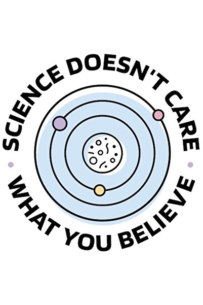 OEM Autocolant motivațional în engleză „Știința nu-i pasă”, cu margini albe, ...