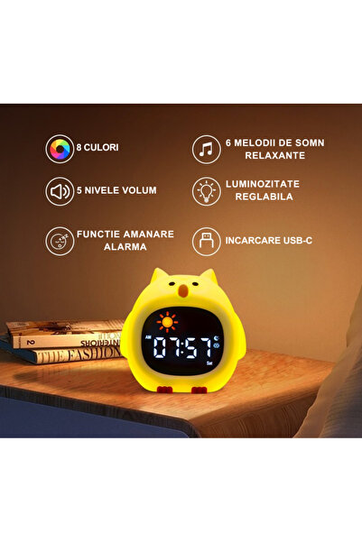 eGROW eGROW® Smart Digital Alarm Clock for Kids, 8 Colors, 6 Lullabies, White Noise