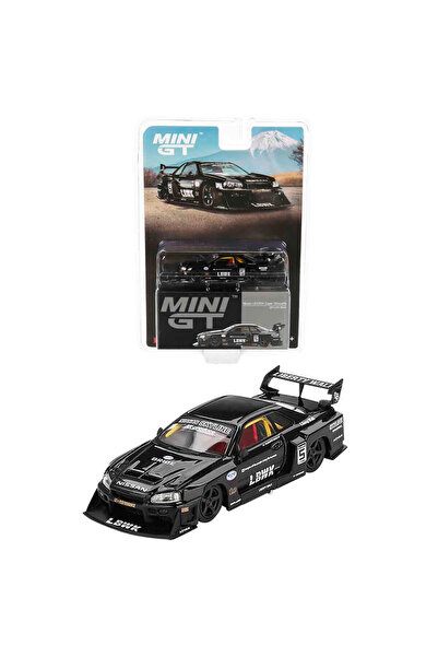 mini gt 1:64 Nissan LB-ER34 Super Silhouette SKYLINE Black Diecast Model Araba