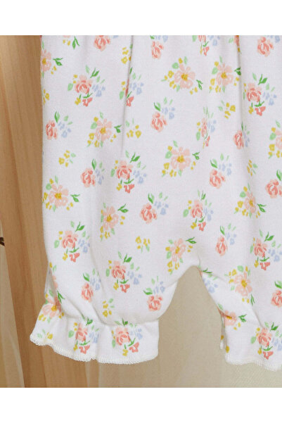 REDTAG Baby Pink And White Bodysuit Dungaree Set (2 Piece)