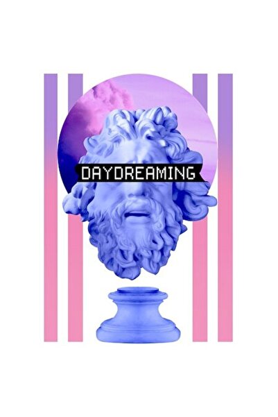 OEM Autocolant – Portret masculin, stil sculptură greacă, păr lung, ochi acop...