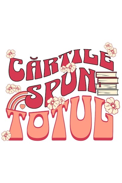 OEM Autocolant Teanc de cărți, Flori colorate, „Cărțile spun totul”, Vinil PV...