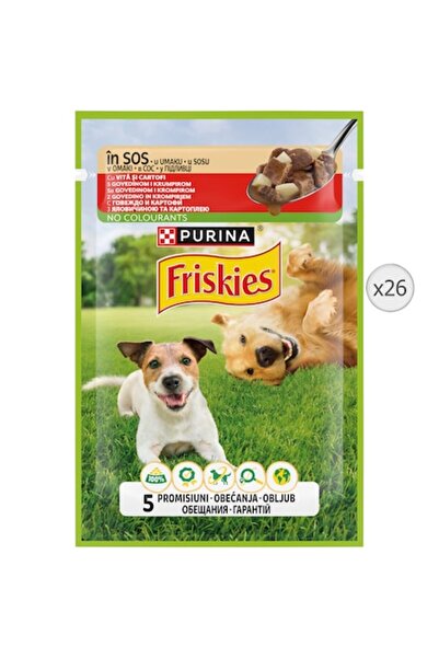 Friskies Wet dog food, PURINA Adult with Beef and Potatoes in Sauce, 26x85g