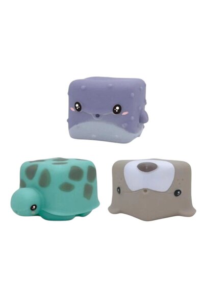 Creative World Toys Set de 3 cuburi senzoriale pentru bebeluși, jucării tactile moi, animale