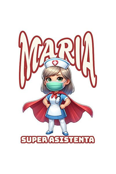 OEM Autocolant - Asistentă medicală cu pelerină roșie, mască de supereroină, ...