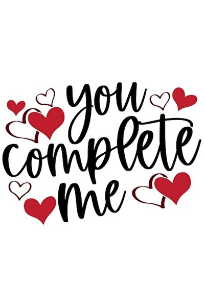 OEM Autocolant romantic cu text în engleză „You Complete Me” din PVC, vinil, ...