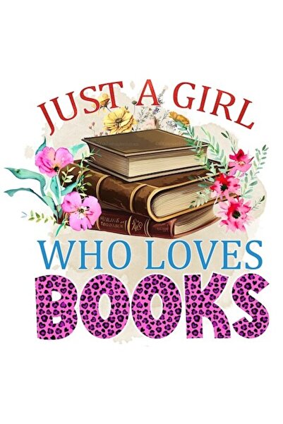 OEM Autocolant „Doar o fată care iubește cărțile” – Vinil PVC, bordură albă, ...