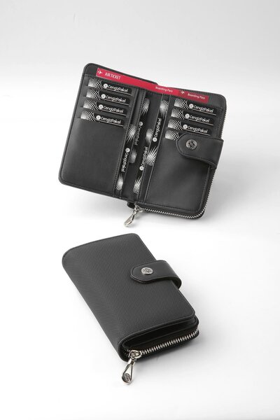 CENGİZ PAKEL Magnetic Medium Size Women's Wallet – 65231L - Black