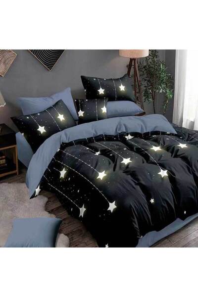 Patul Bed Linen, Satin Cotton, Sulphur, 2 Persons, Double Bed, 4 Pieces