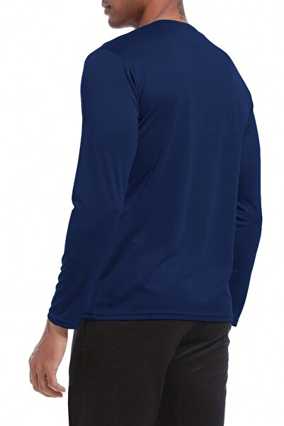 GHASSY CO. Men's 100% Cotton Stretch Fabric Stretch Sports Running Casual Training Long Sleeve Combed Cotton T-Shirt