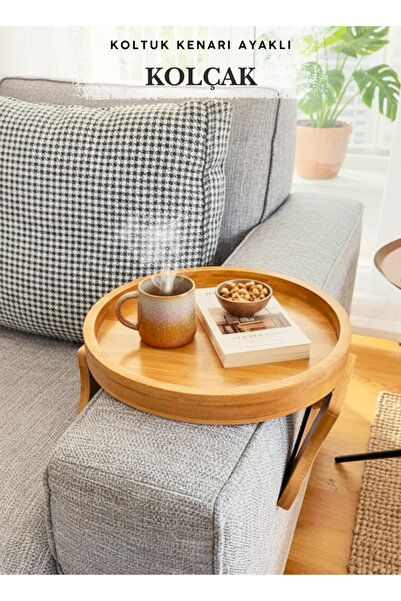 Penthouse Koltuk Kenarı Sehpası Yan Kolçak Sehpası Servis Tepsisi