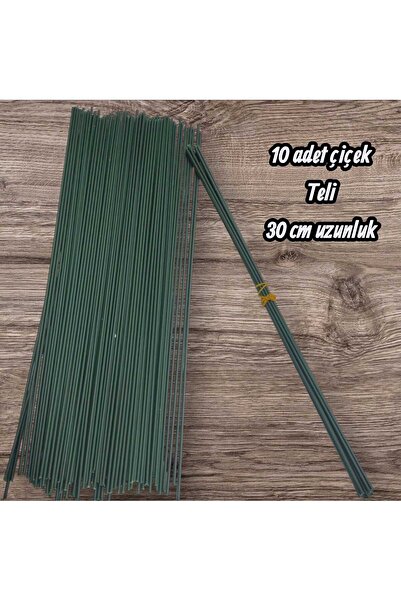 Mutkin 10 Adet Çiçek Teli-30 cm uzunluk 🌼🌸🎁💖tüm hobi, el sanatları ve çiç...