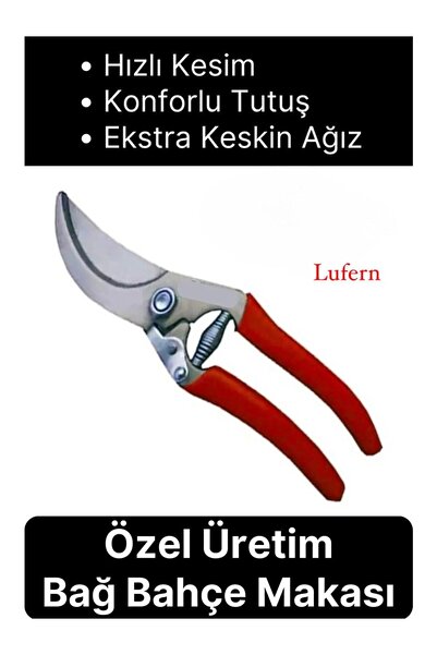 Lufern Özel Üretim Bağ Ağaç Budama Makası Üzüm Bahçe Çiçek Gül Bitki Narenciy...