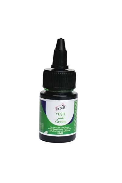 Dr. Gusto Su Bazlı Likit 25 Gr Yeşil Gıda Boyası – Pasta, Krem Şanti ve Şeker Hamuru İçin Canlı Renk Boyası