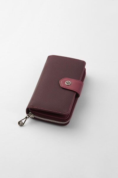 CENGİZ PAKEL Magnetic Medium Size Women's Wallet – 65231L - Plum