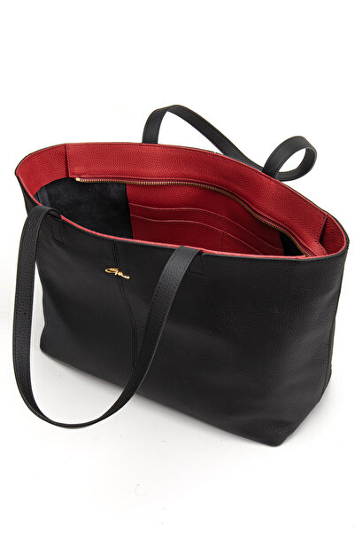 gio&mi Vera Shoulder Bag Genuine Leather Black