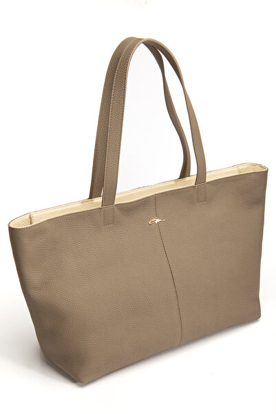 gio&mi Vera Shoulder Bag Genuine Leather Gray