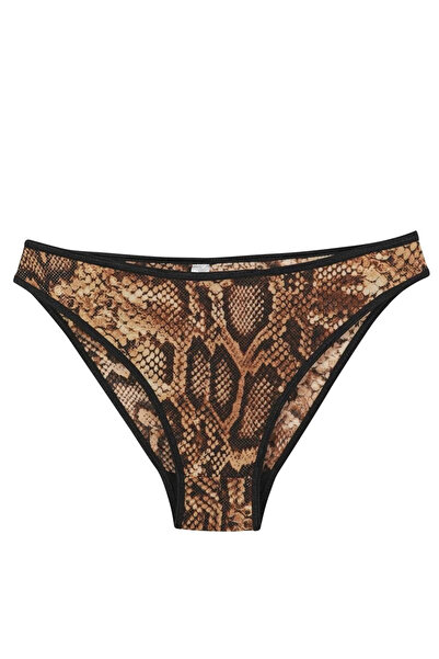 alfa expres Clothing Women's Brown Snake Patterned 2-Piece Slip