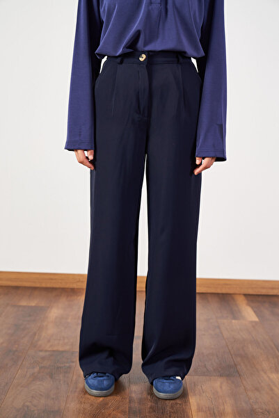 Mevra Palazzo Pants Navy Blue