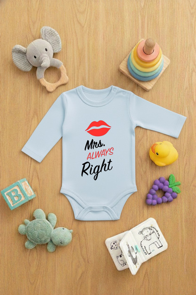 LORVEX بدلة طفلة مكونة من مطبوع قطع ملابس داخلية لطيفة MRS ALWAYS RIGHT مطبوع