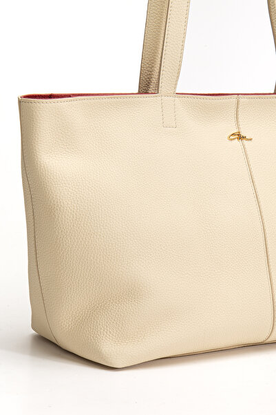 gio&mi Vera Shoulder Bag Genuine Leather Cream