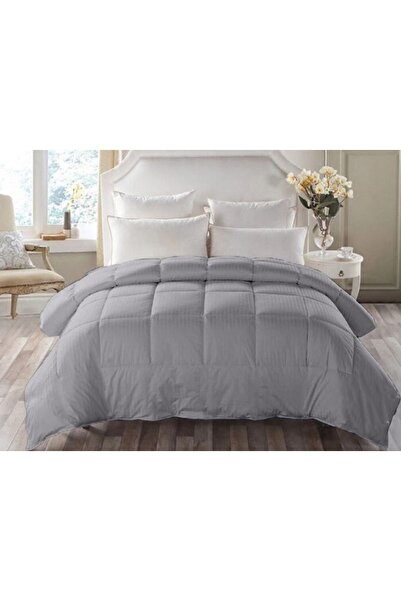 OEM Winter duvet with wool filling, 100% cotton damask cover, size 180x210 cm, gray
