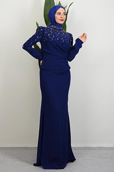 GİYZAMİLA Esin Evening Dress Night Blue