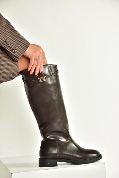 Fox Shoes V973720909 Brown Classic Low-Heeled Women's Boots