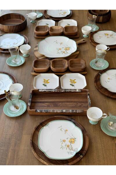 ROSSEV Kahvaltı Takımı Peachy 54 Parça 6 Kişilik